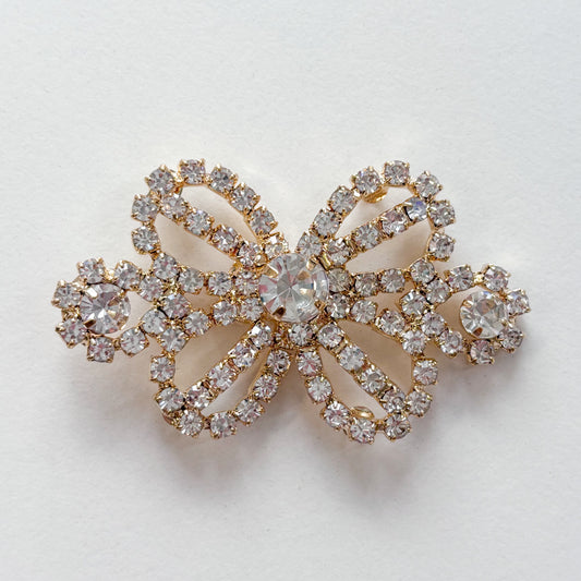Hemline - Diamond Bow Gold Button/Clasp