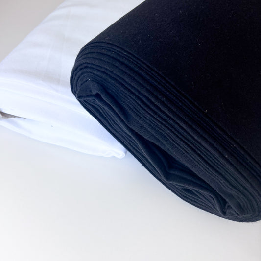 Cotton Domette - Black or White