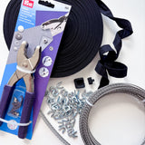 Spiral Steel Boning Kit - 10mm width - 10 metre length