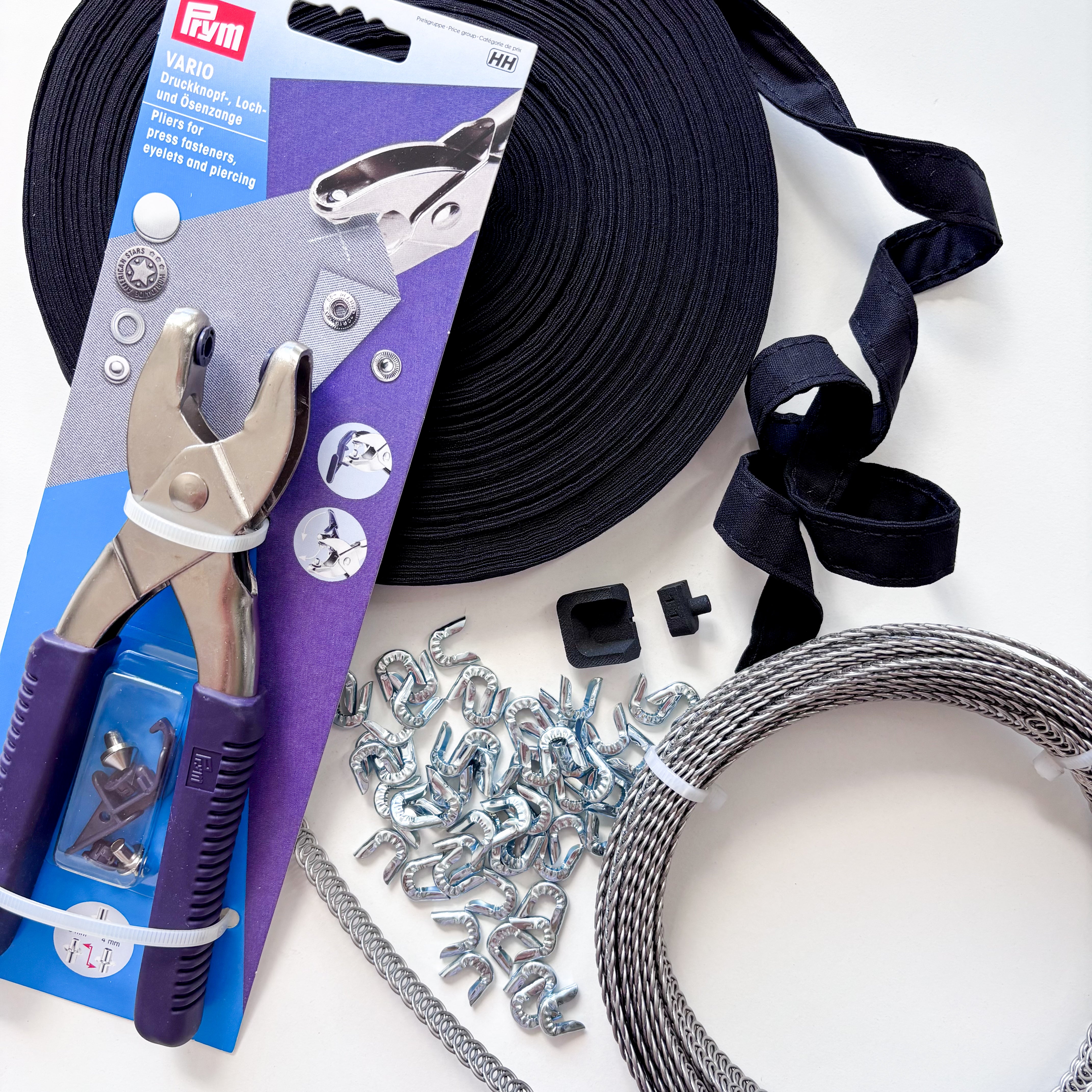 Spiral Steel Boning Kit - 10mm width - 10 metre length