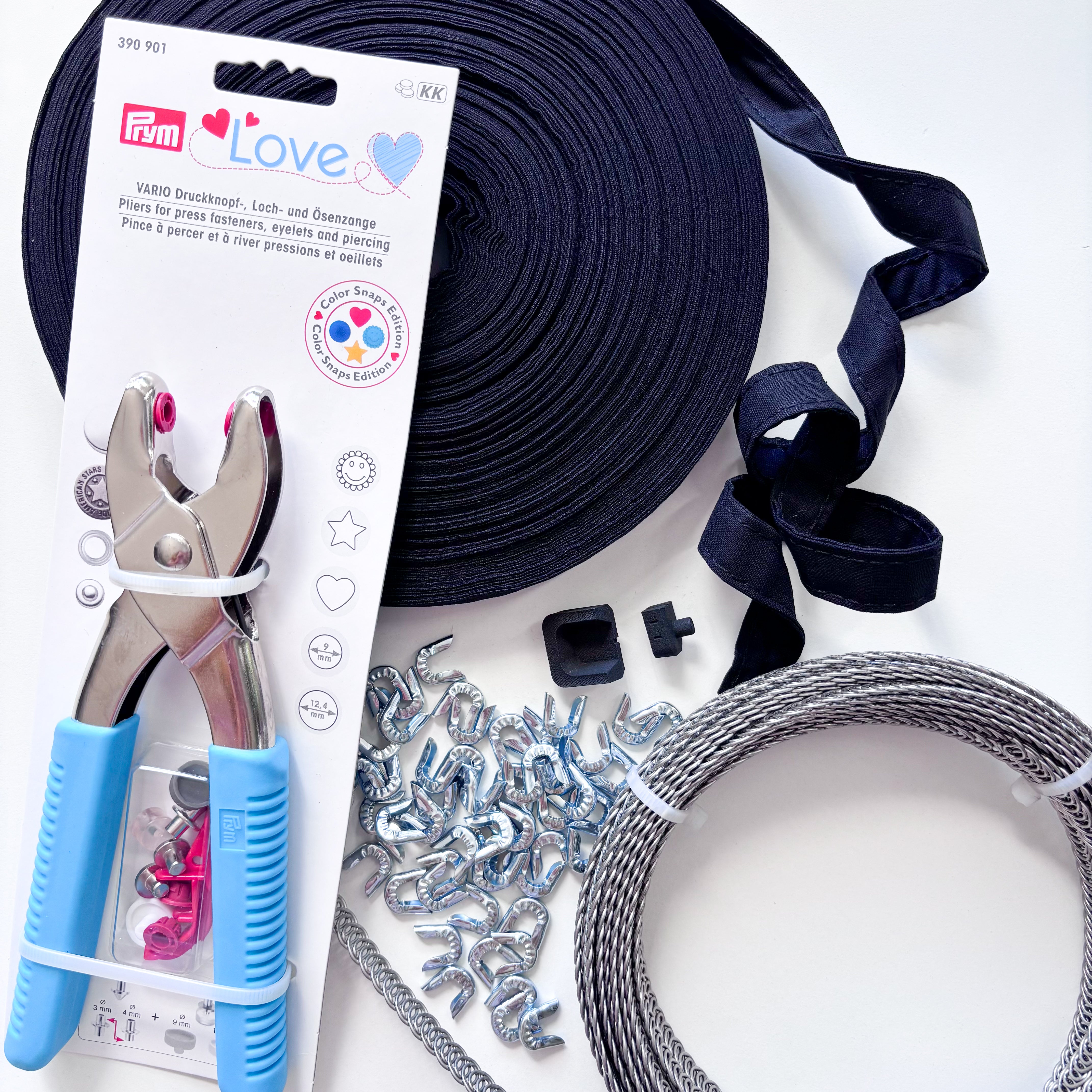 Spiral Steel Boning Kit - 10mm width - 10 metre length