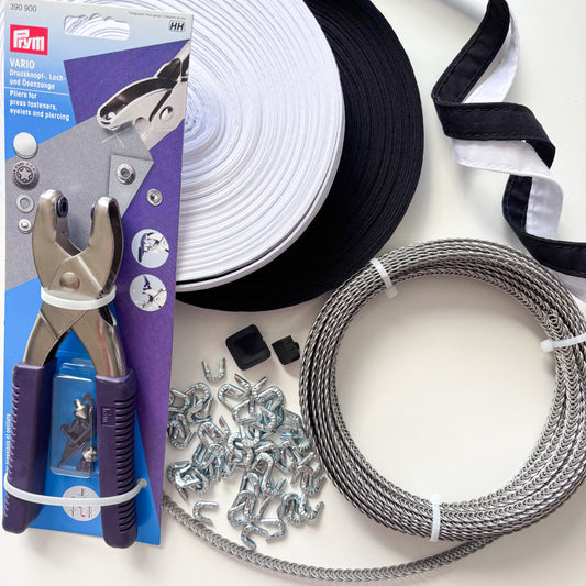 Spiral Steel Boning Kit - 10mm width - 10 metre length