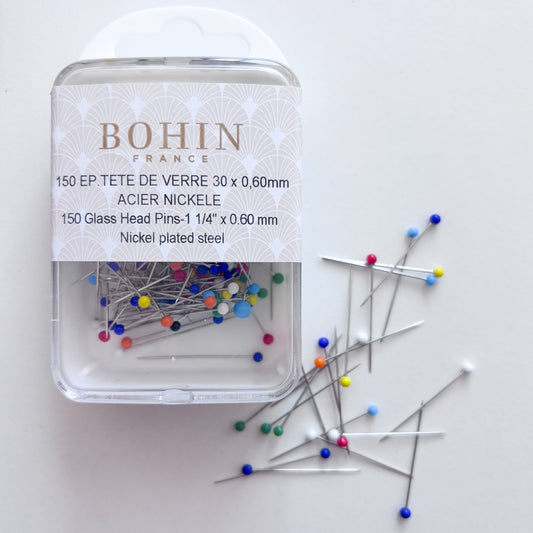 Bohin - Glass Head Pins 150pk