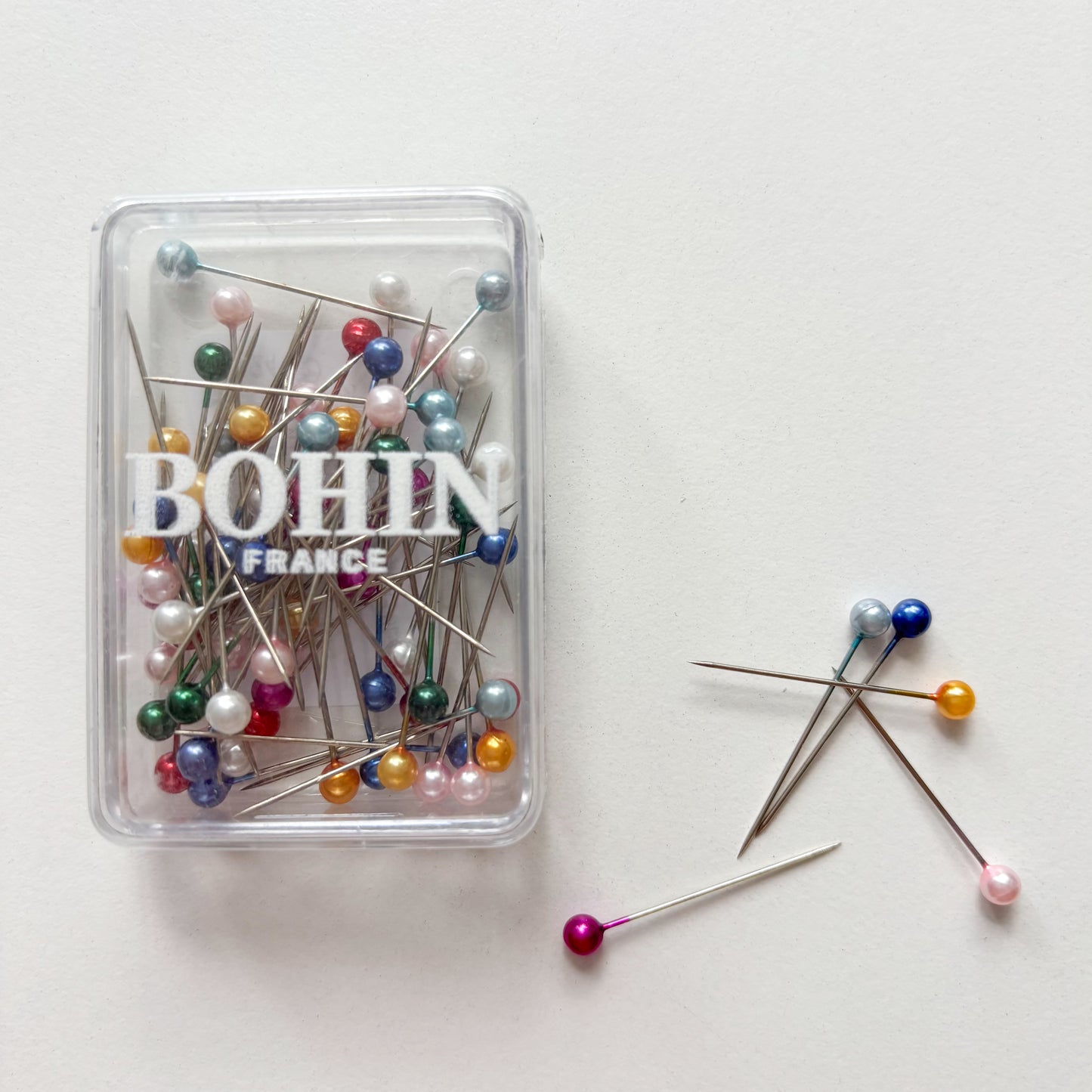 Bohin - Pearlised Head Pins Box