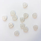 Sewing Gem - Reuleaux Triangle 2 Hole White Resin Buttons