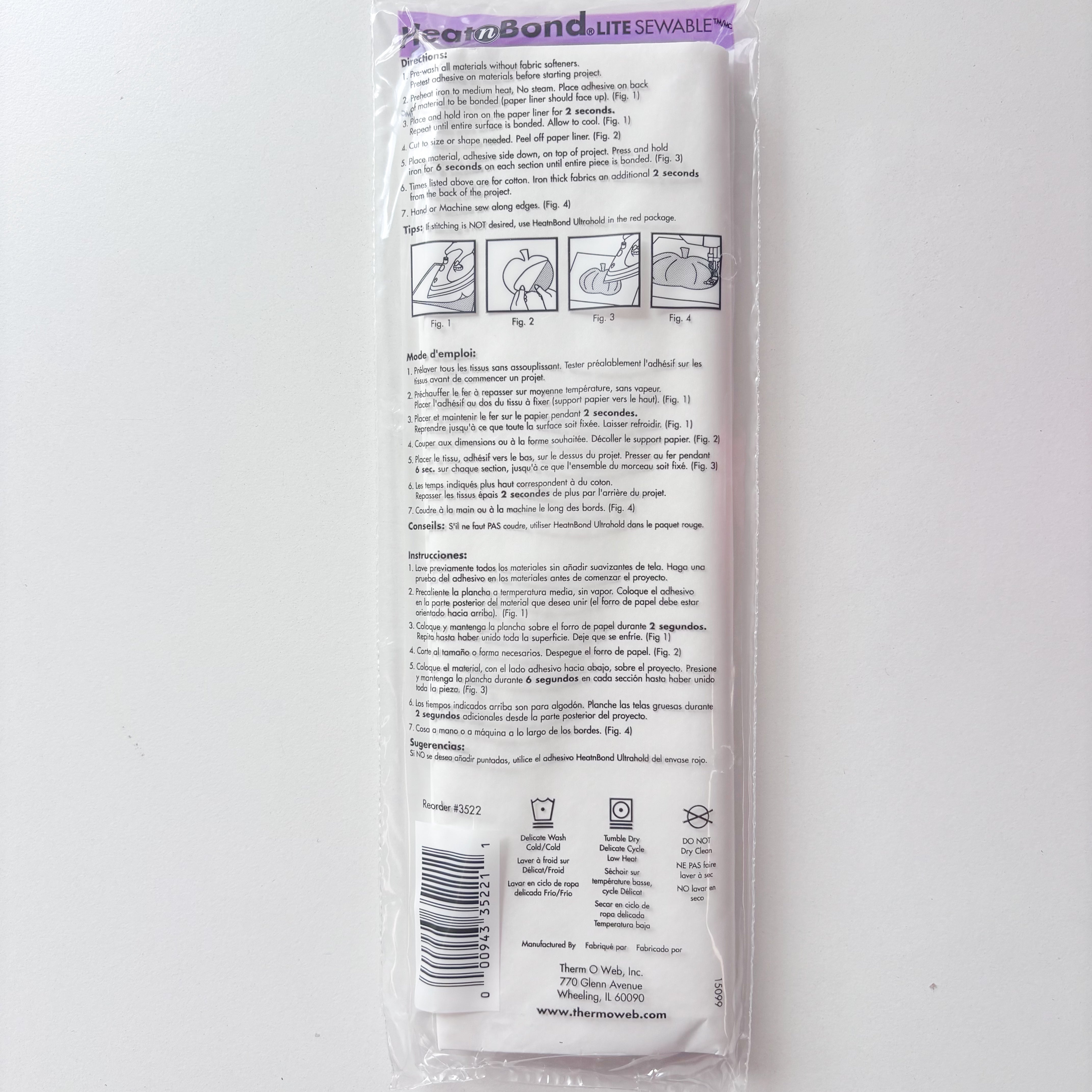 Therm O Web - Heat n Bond Lite Sewable Iron-On Adhesive Pack