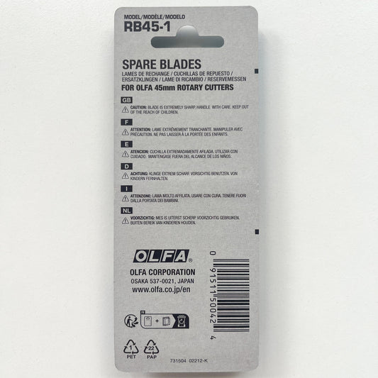 Olfa - Rotary Cutter Spare Blades - 45mm