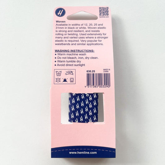 Hemline - Non-Roll Woven Elastic - 25mm