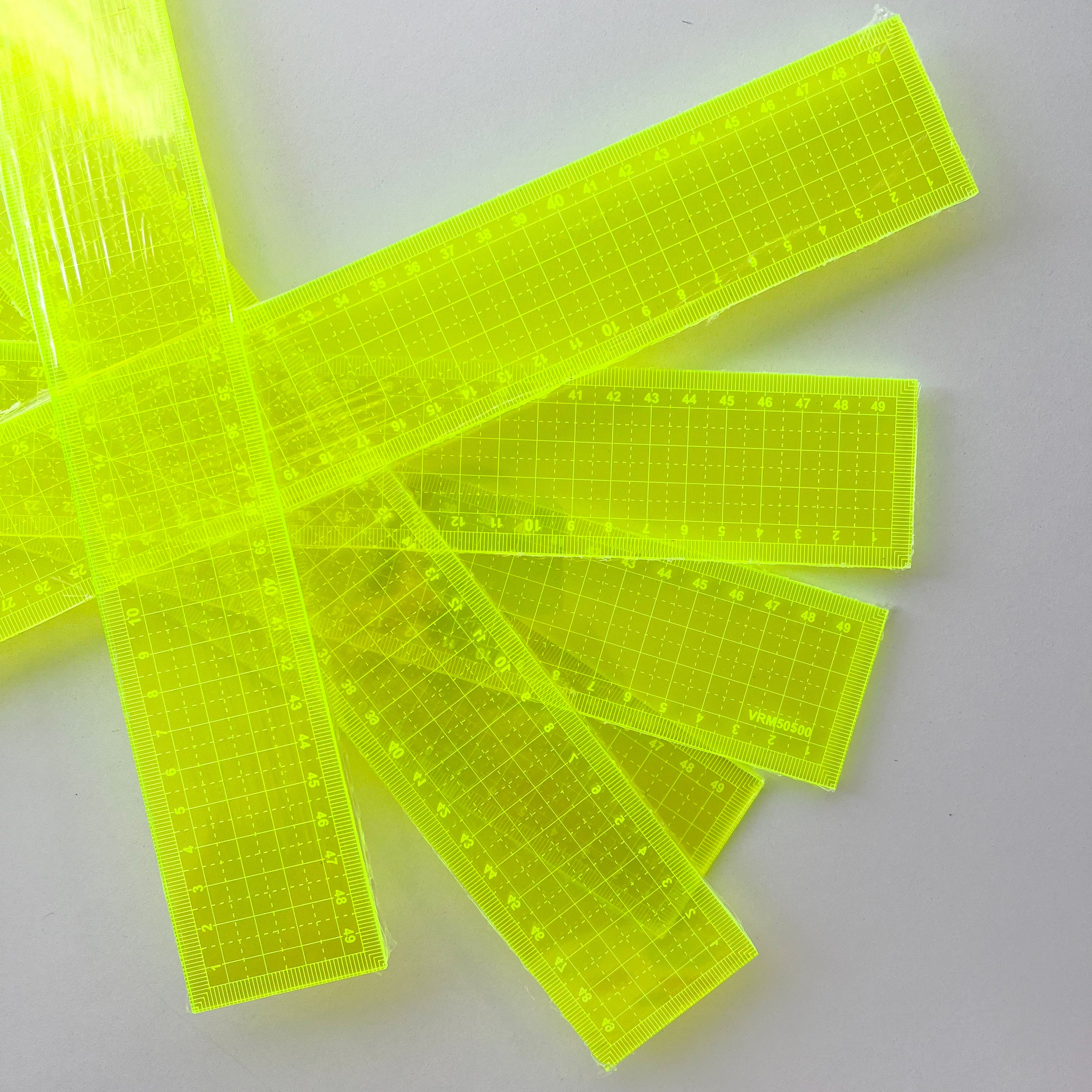 Sewing Gem - Fluorescent Metric Grading Ruler
