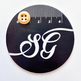 Sewing Gem - 4 Hole, Light Coloured Wooden Chamfered Buttons - Multiple Sizes