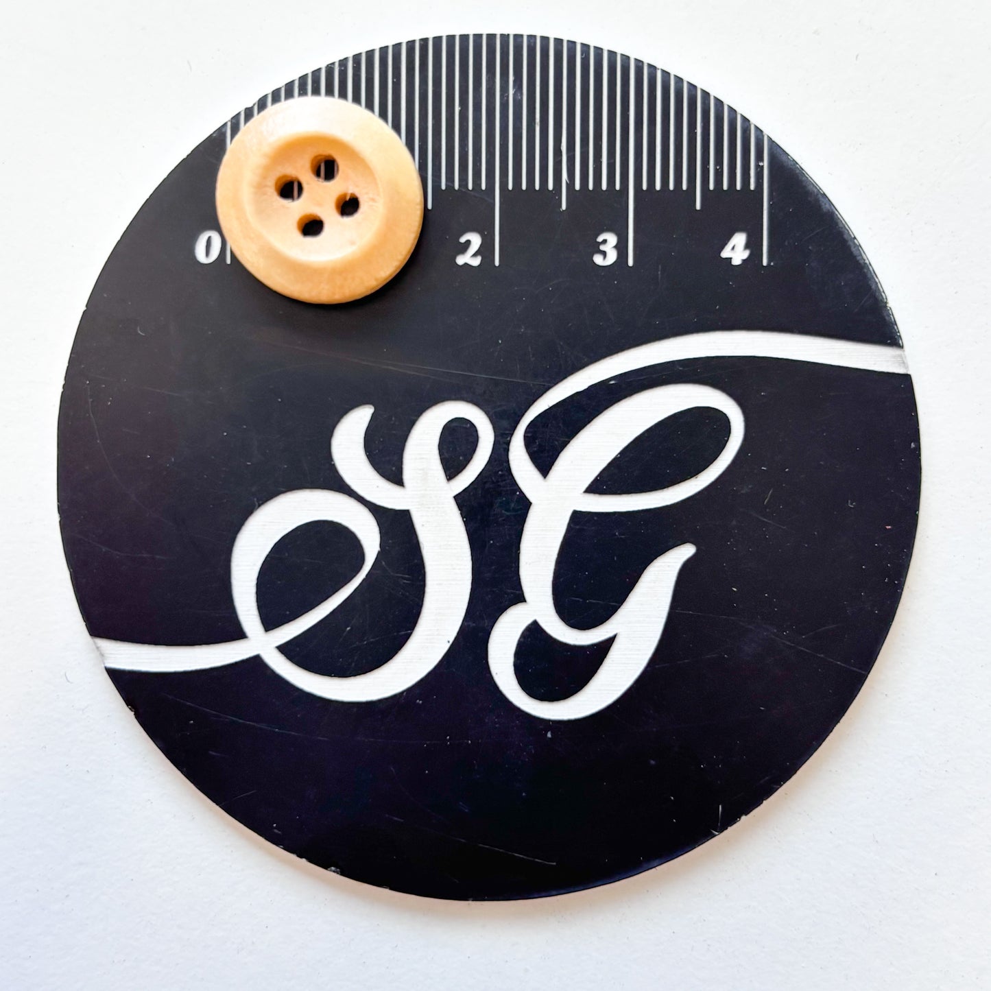 Sewing Gem - 4 Hole, Light Coloured Wooden Chamfered Buttons - Multiple Sizes