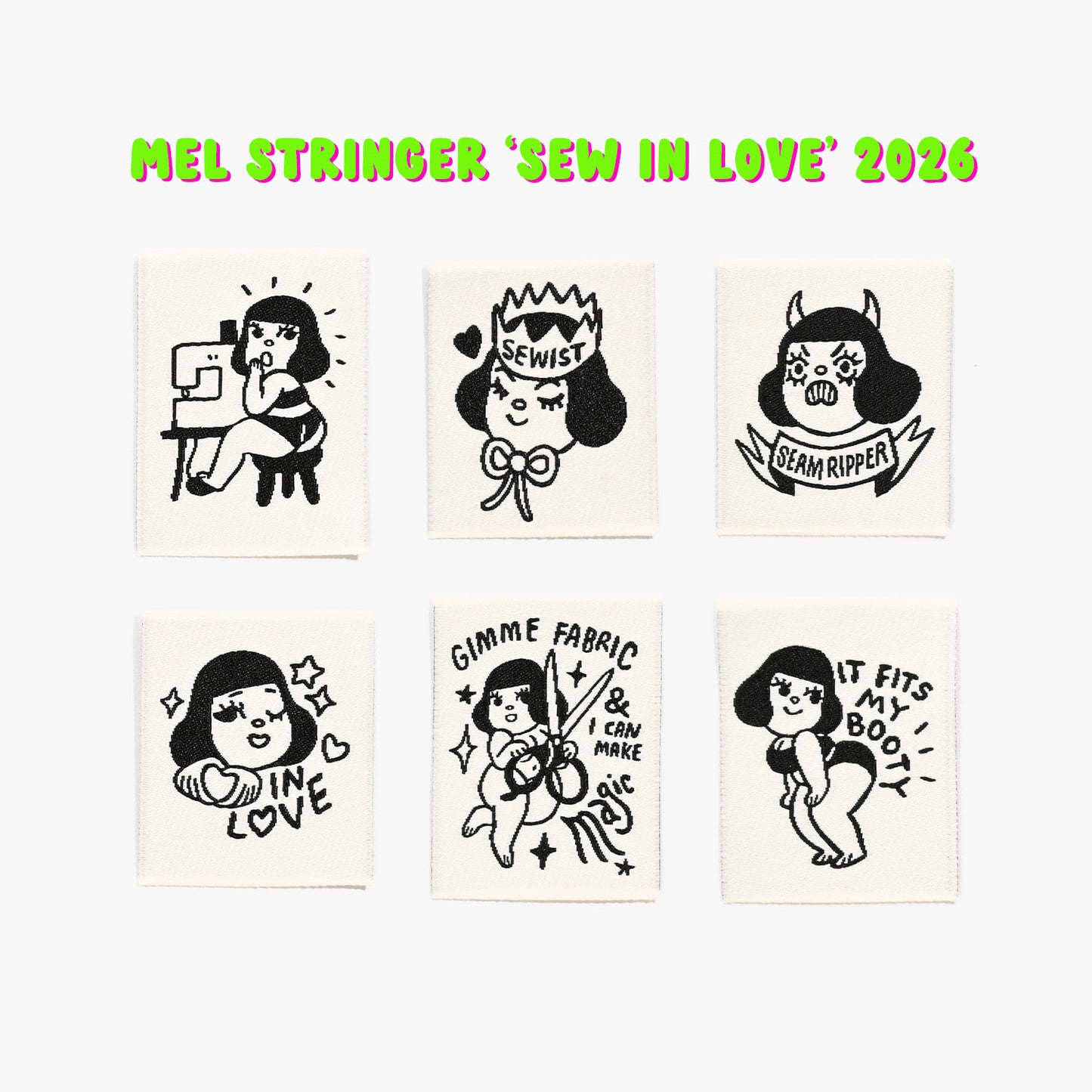 Kylie and the Machine - Woven Labels - "SEW-IN LOVE + FEELING YOURSELF" Mel Stringer x KATM