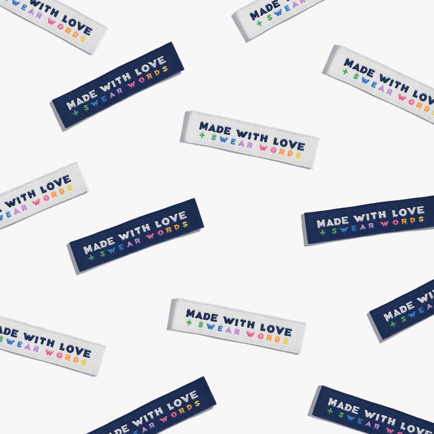 Kylie and the Machine - Woven Labels - "Made With Love and Swear Words"