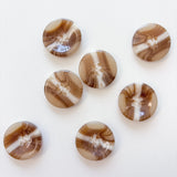 Sewing Gem - 4 Hole, Milk Coffee Resin Buttons - Multiple Sizes