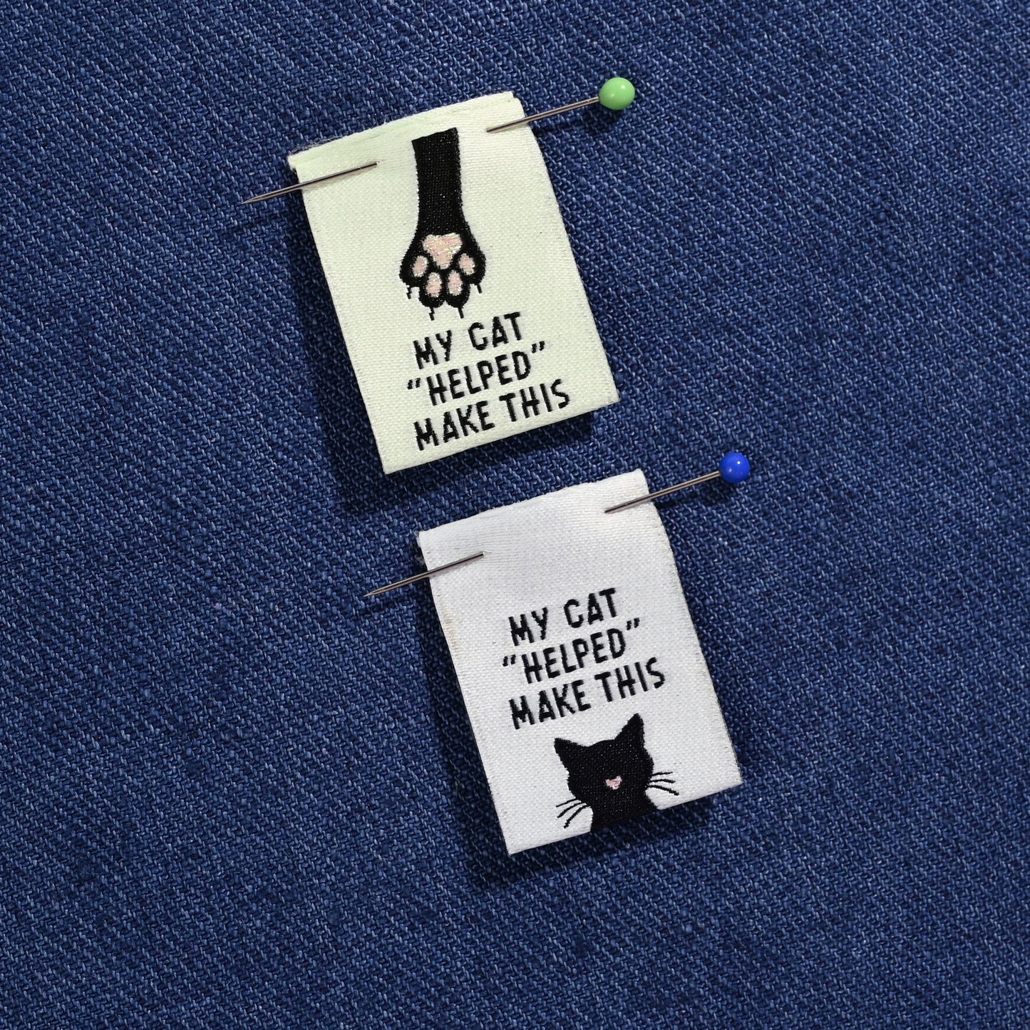 Kylie and the Machine - Woven Labels - "My Cat 'Helped' Make This"