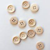 Sewing Gem - 4 Hole Natural Wooden Button - Multiple Sizes