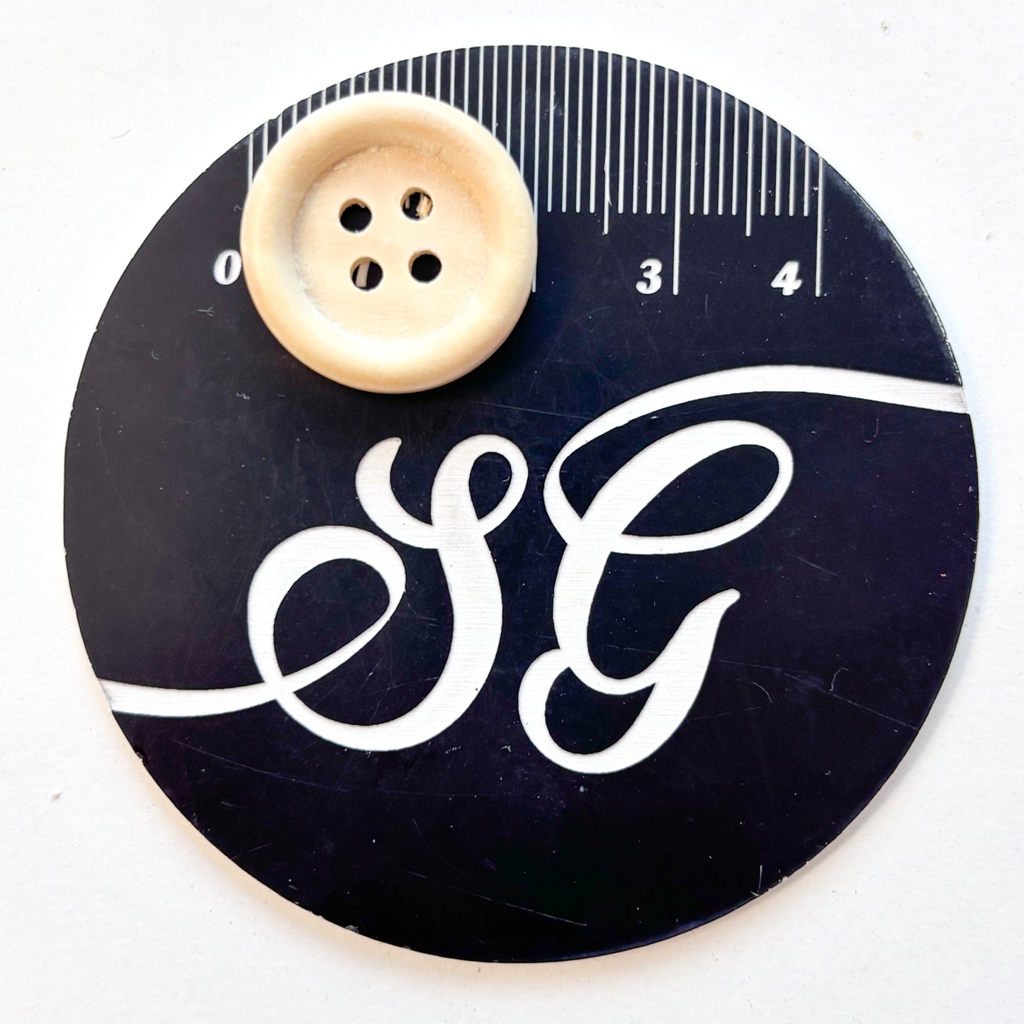 Sewing Gem - 4 Hole Natural Wooden Button - Multiple Sizes
