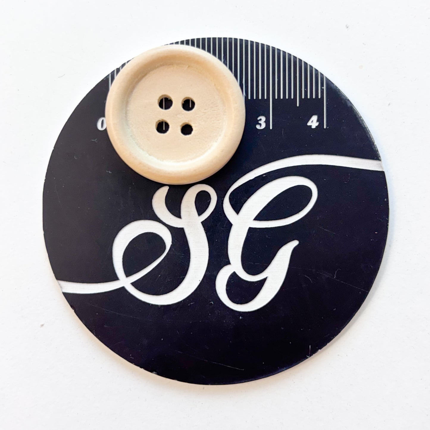 Sewing Gem - 4 Hole Natural Wooden Button - Multiple Sizes