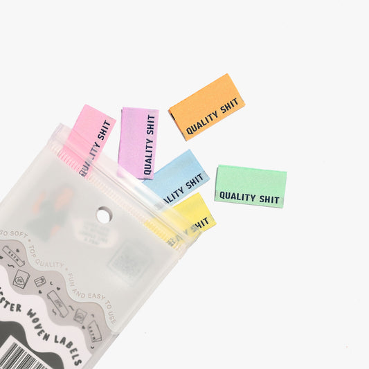 Kylie and the Machine - Woven Labels - "Quality Sh*t" (Pastel)