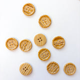 Sewing Gem - 4 Hole, Resin Wooden Coloured Buttons - 12.5mm, 15mm 20mm