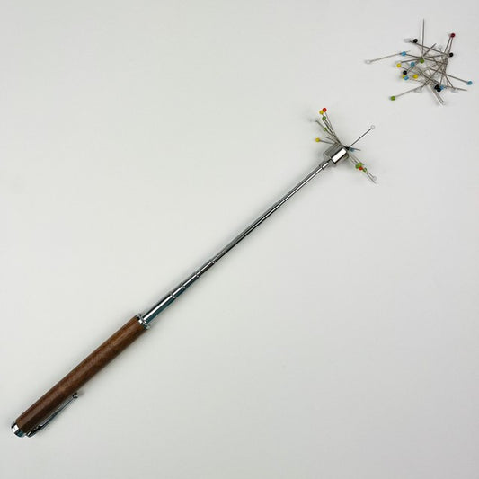 Handmade Wooden Extendable Magnetic Pin Collector