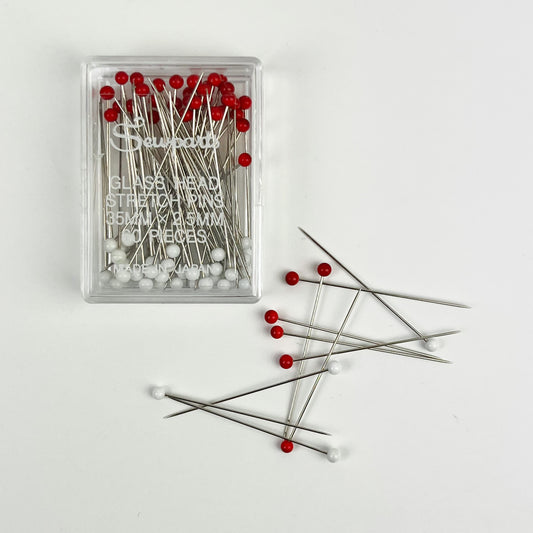 Sewparts - Glass Head Stretch Pins 35mm X 2.5mm