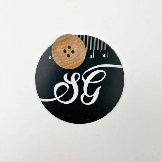 Sewing Gem - 4 Hole, Wooden Chamfered Buckle Buttons - Multiple Sizes