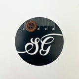 Sewing Gem - 4 Hole Wooden Buttons With Stitch Edge - 15mm - Two Colours