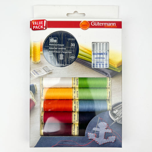 Gutermann Creativ Thread Pack - With Sewing Needles for Machine and Hand Sewing