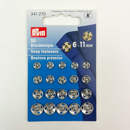 Prym - Snap Fasteners - Assorted sizes 6-11mm