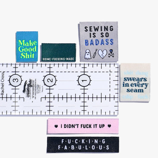 Kylie and the Machine - Woven labels - The Sweary Sewist #3 Multipack