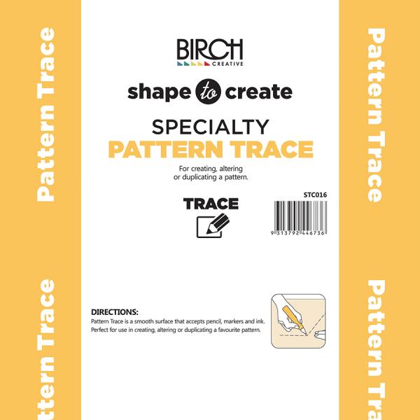 Birch Shape to Create Pattern Trace - White