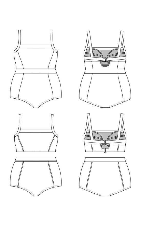 Cashmerette - Ipswich Swimsuit One-Piece and Bikini – Sewing Gem