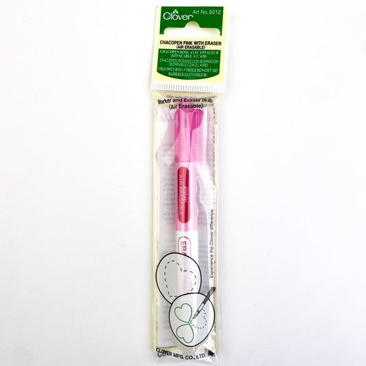 Clover - Chaco Pen with Eraser - Blue or Pink