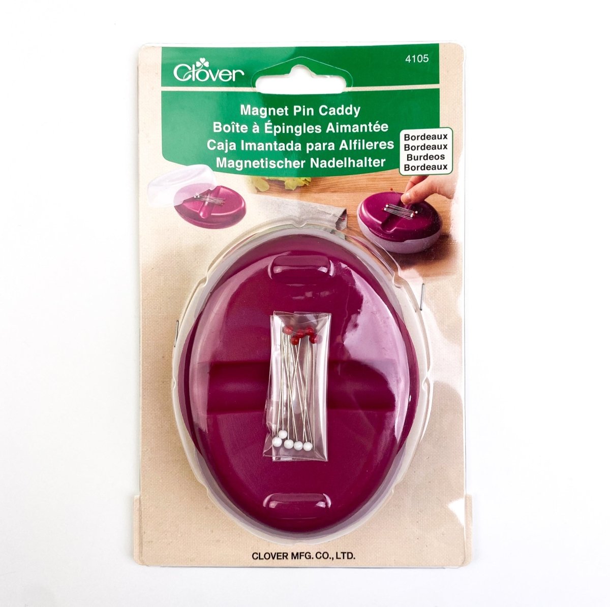 Clover - Magnetic Pin Caddy - Bordeaux