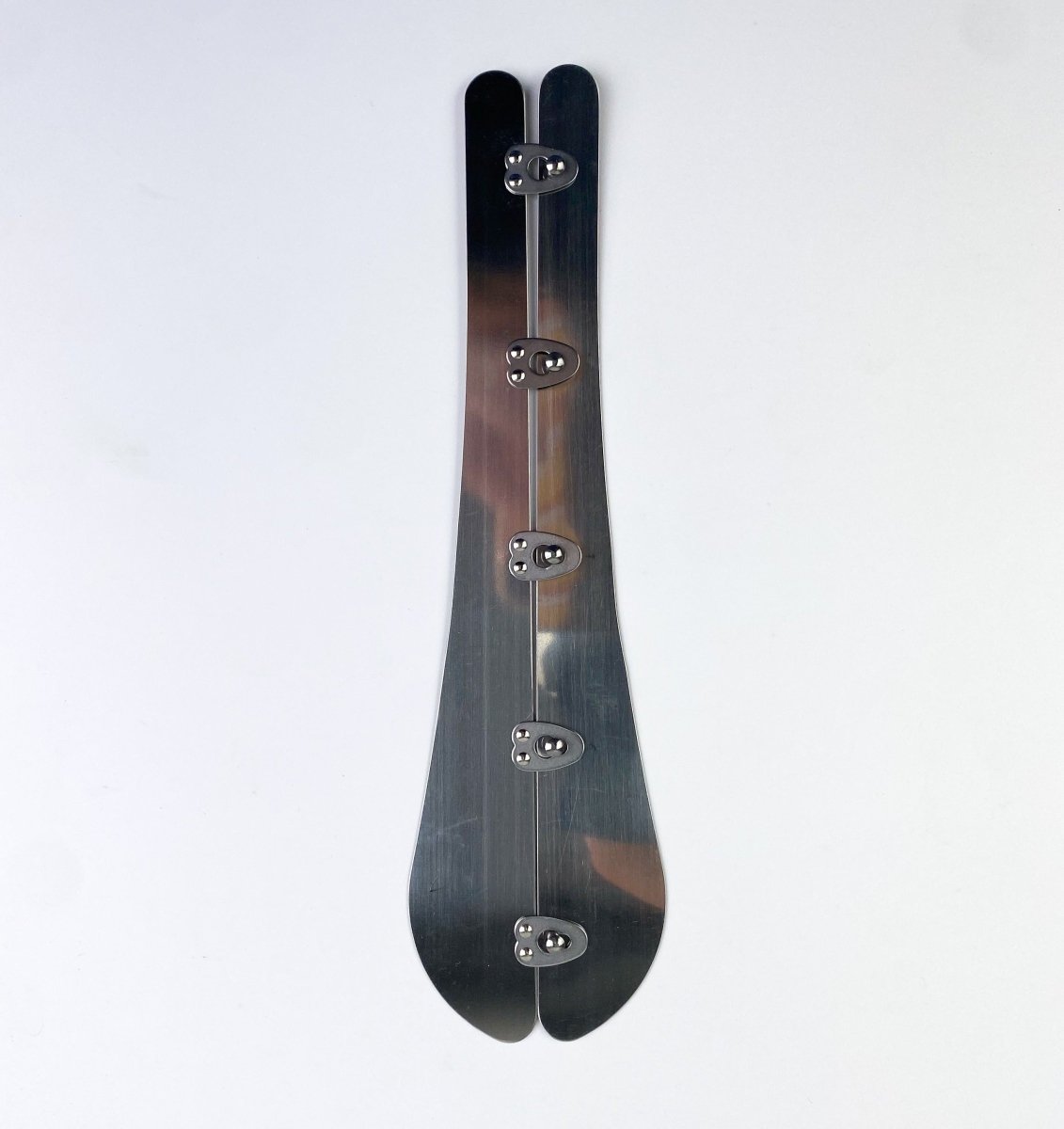 Corset Spoon Busk - Silver Bone with Silver Clip - various lengths