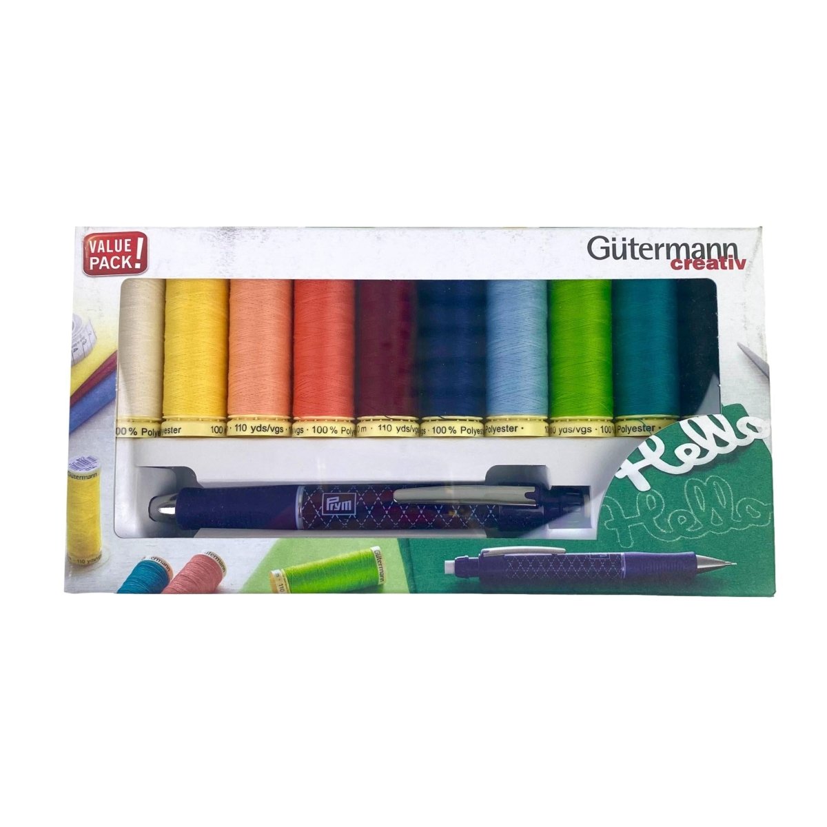 Gutermann Creativ Thread Pack - With Bonus Cartridge Pencil