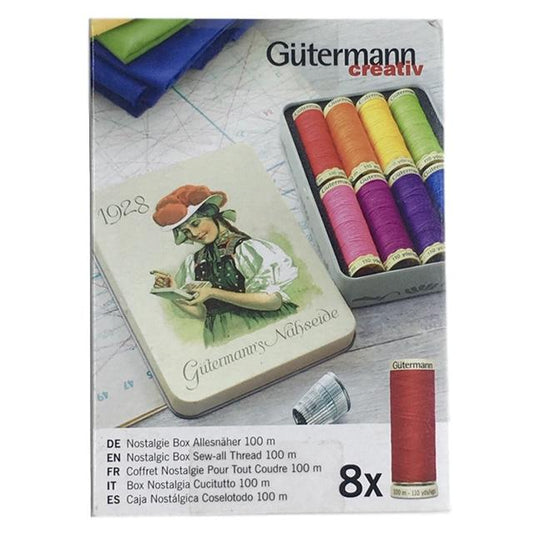 Gutermann - Nostalgic Box of Sew-All Thread - 3 Colour Sets Available