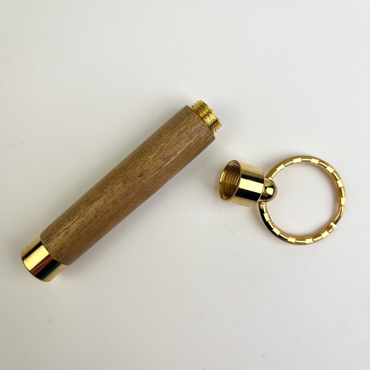 Handmade Wooden Needle Case with Keyring