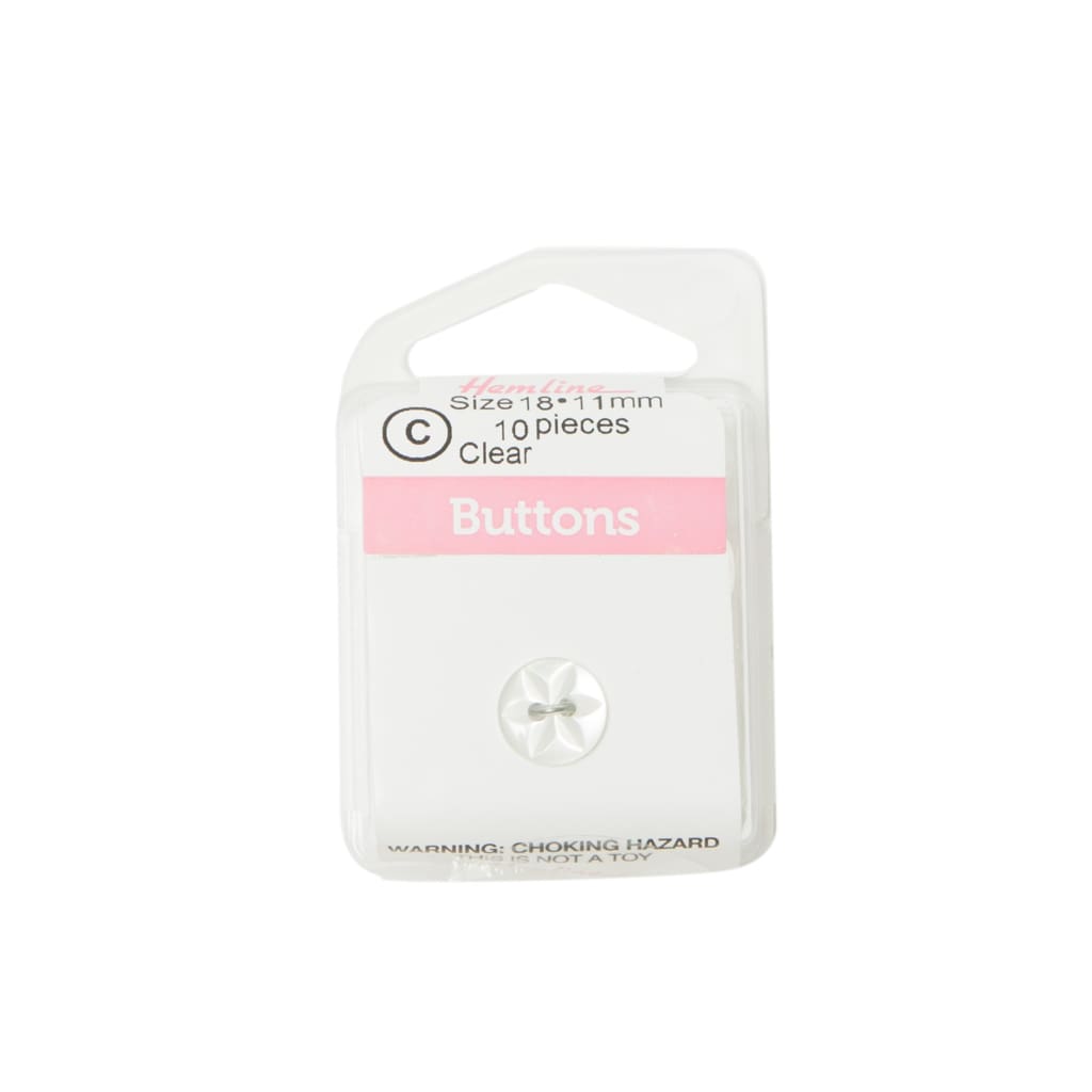 Hemline - Clear Buttons - 11Mm - All Products