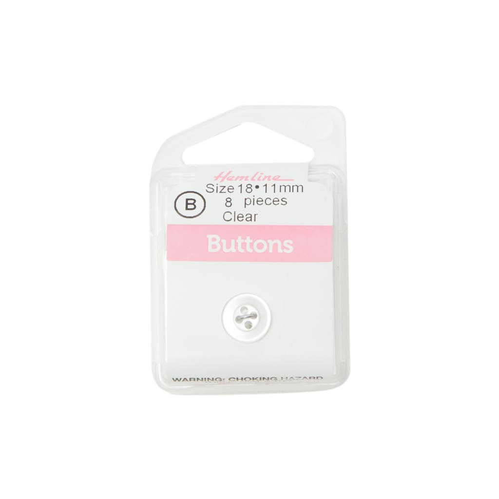 Hemline - Clear Buttons - 11Mm - All Products