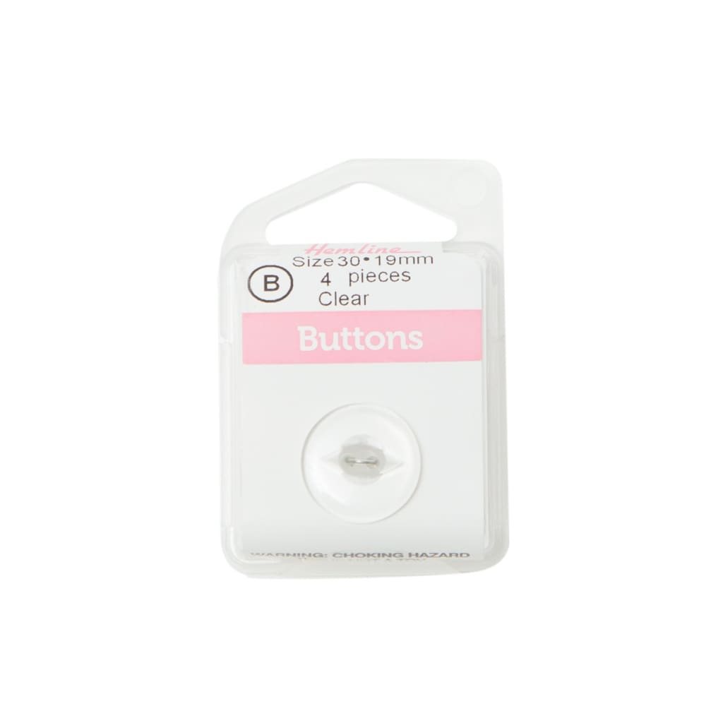 Hemline - Clear Buttons - 19Mm - All Products