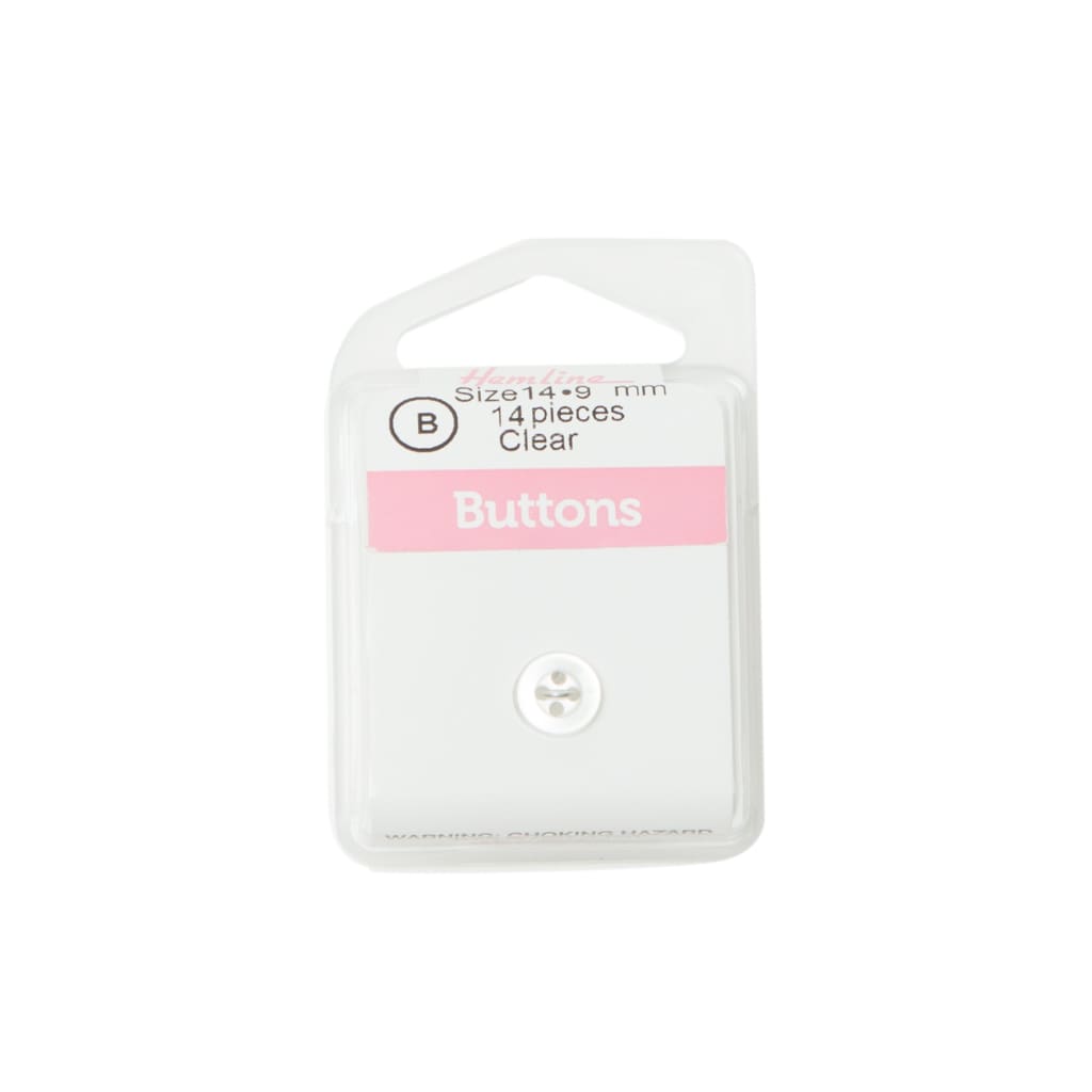 Hemline - Clear Buttons - 9Mm - All Products