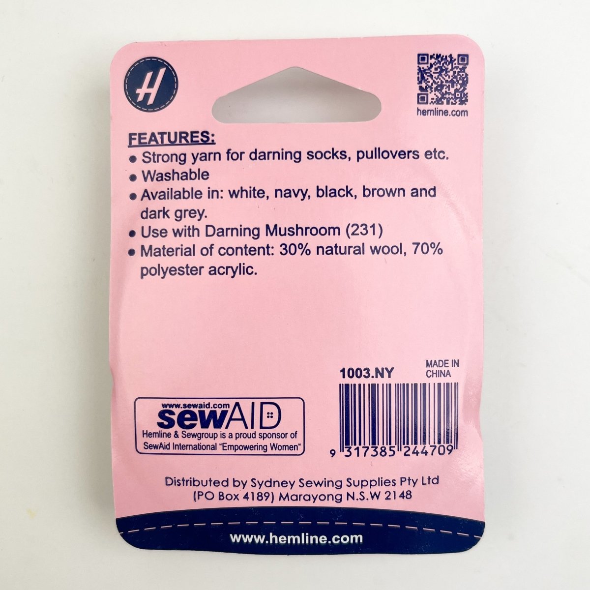 Hemline - Darning Wool - Sewing Gem