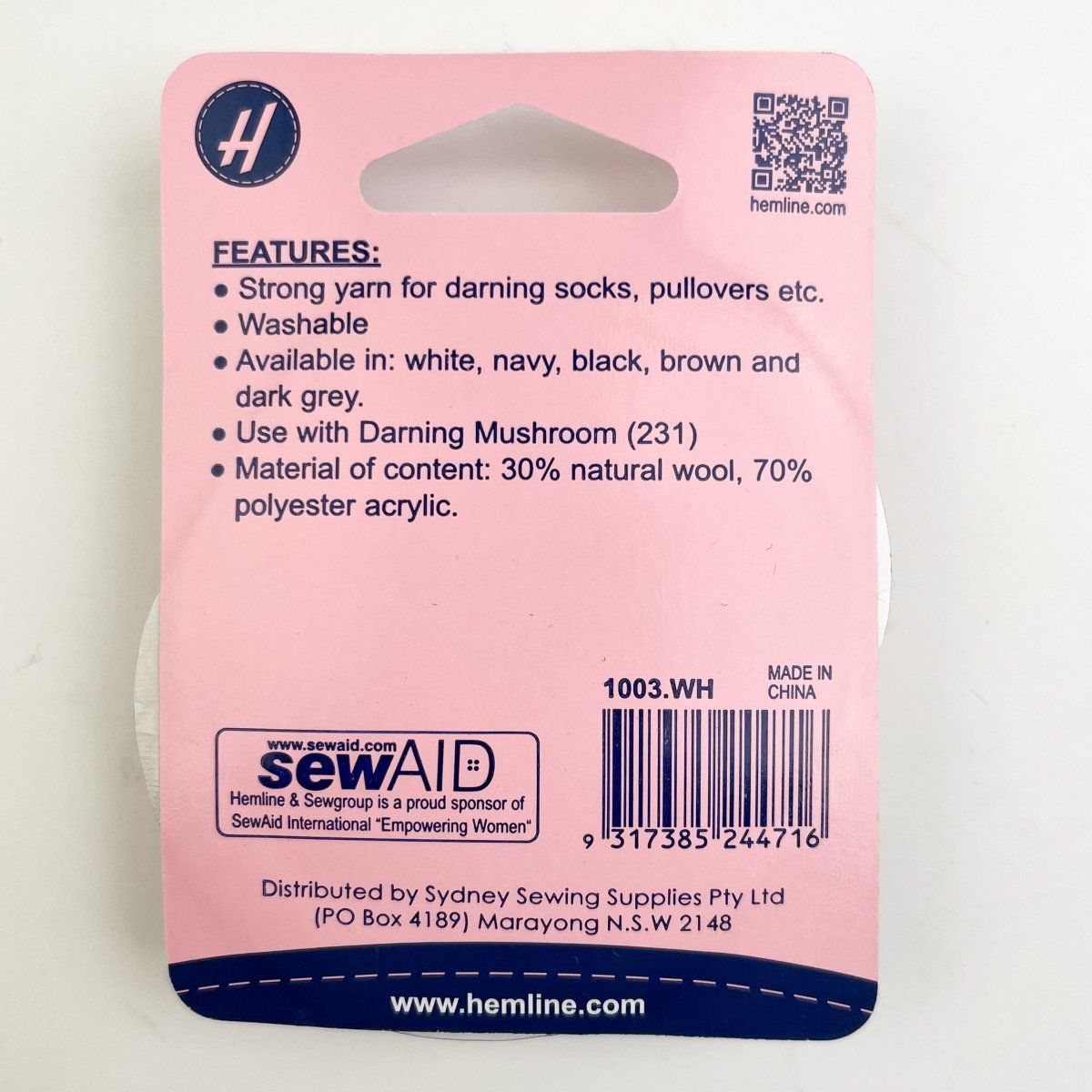 Hemline - Darning Wool - Sewing Gem