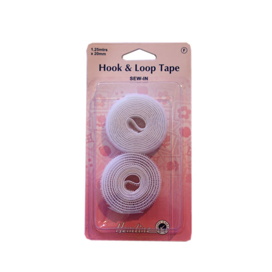 Hemline - Hook & Loop Tape - Sew In - White