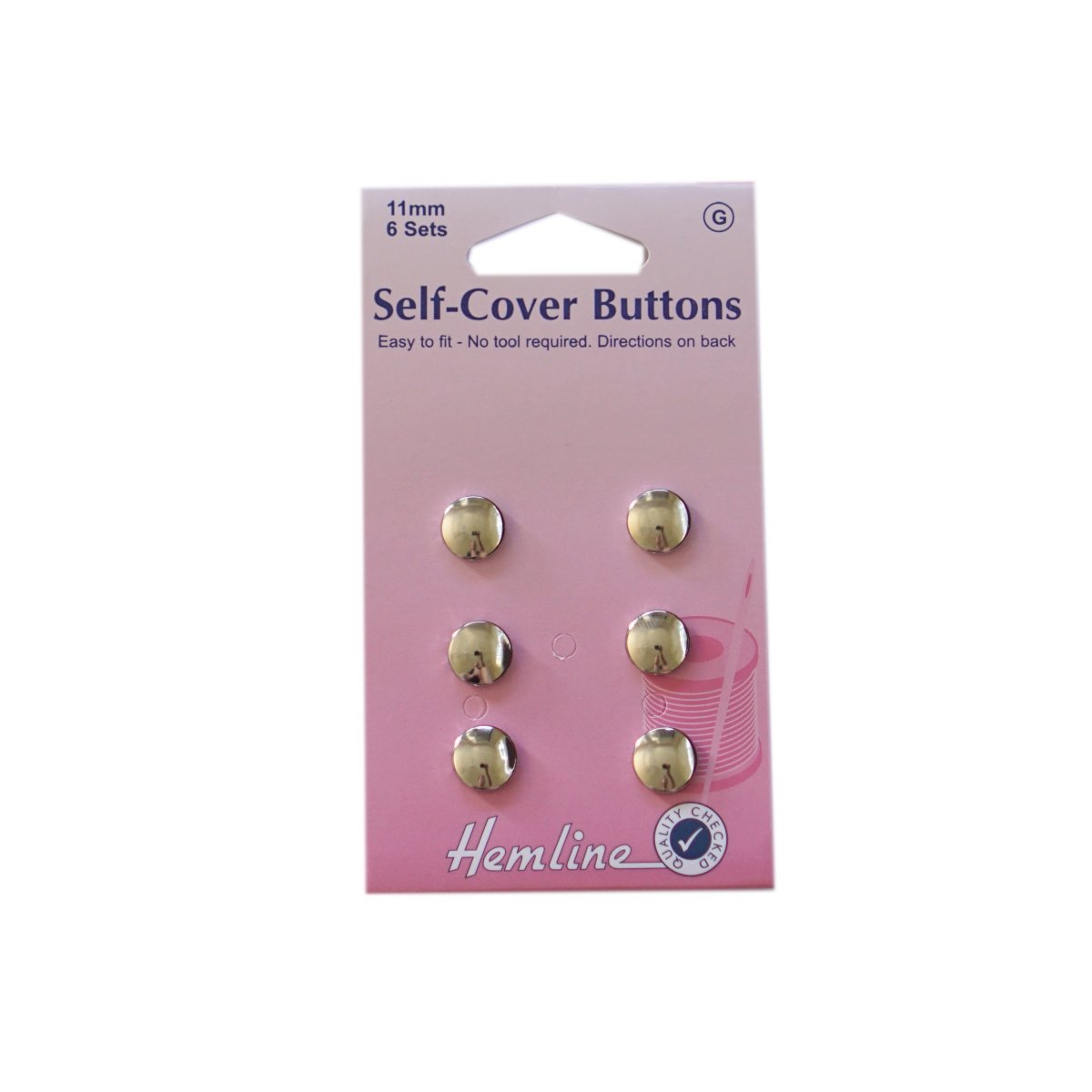 Hemline - Self Covering Buttons - 11mm x 6