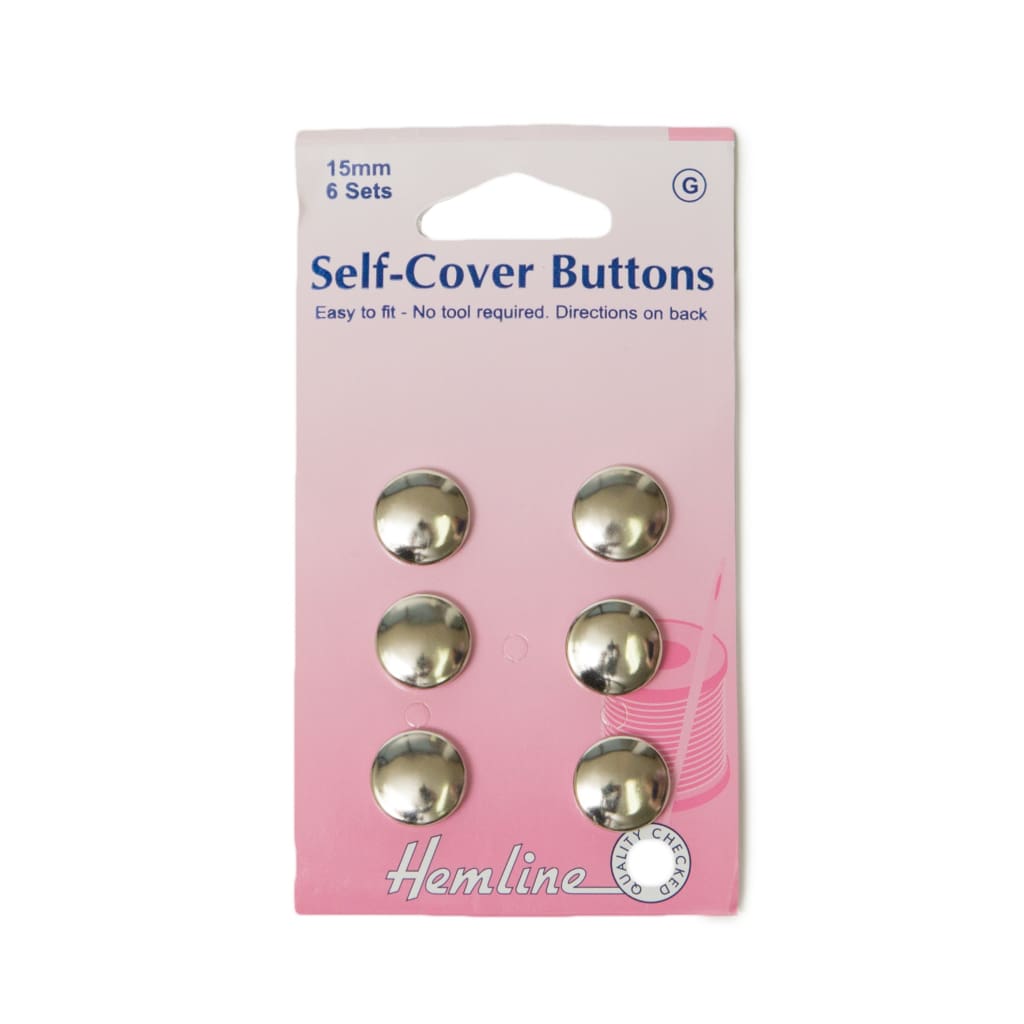 Hemline - Self Covering Buttons - 15Mm X6 - All Products