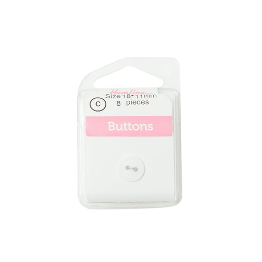 Hemline - White Buttons - 11Mm - All Products