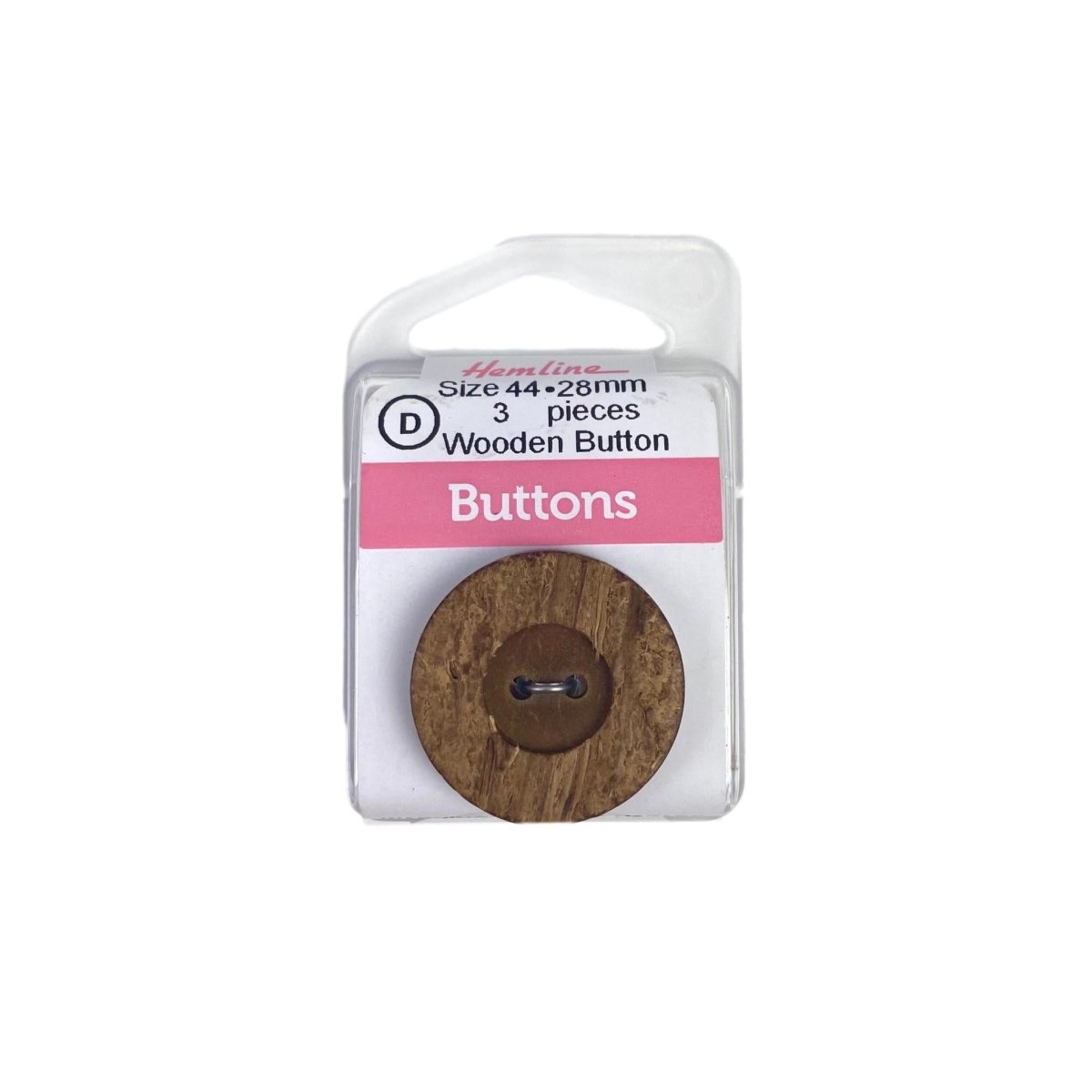 Hemline - Wooden Buttons - 28mm
